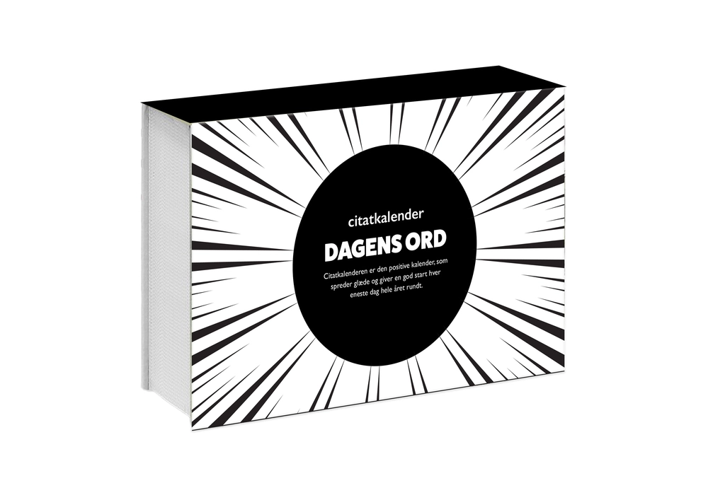 Citat Evigheds Afrivningskalender Sort Hvid 366 Dage