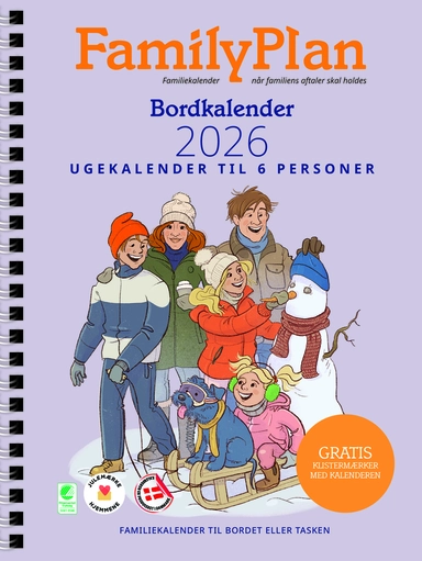 Familyplan Bordkalender 6 Pers 2026