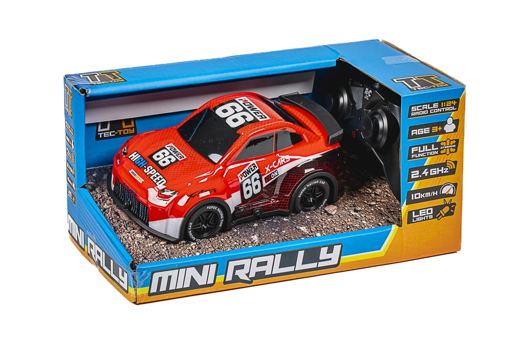 RC Mini Rally 1:24 2,4GHz med lyd, rød