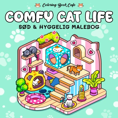 Malebog: Comfy Cat Life - Cozy Coloring