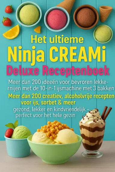 Het ultieme Ninja CREAMi Deluxe Receptenboek – meer dan 200 ideeën voor bevroren lekkernijen met de 10-in-1 ijsmachine met 3 bakken