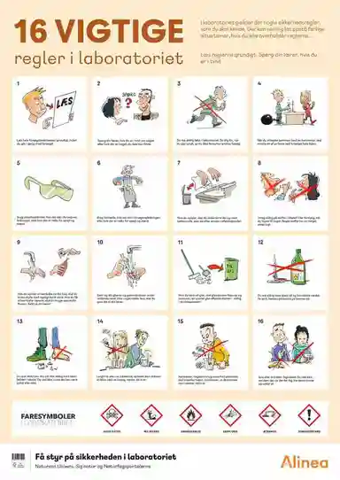 Plakat: 16 vigtige i laboratoriet