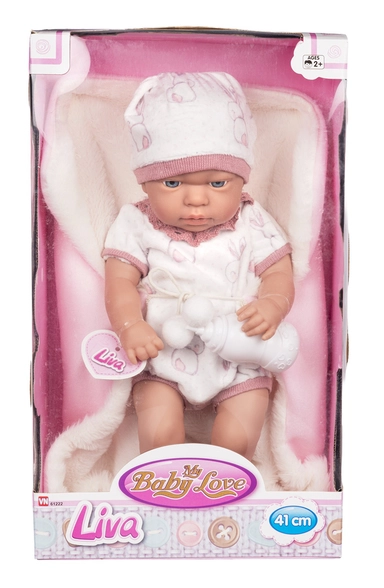 MY BABY LIVA 41 CM, MED TÆPPE OG SUTTEFLASKE