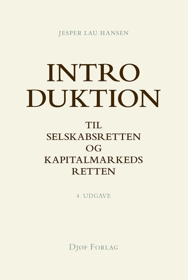 Introduktion til selskabsretten og kapitalmarkedsretten