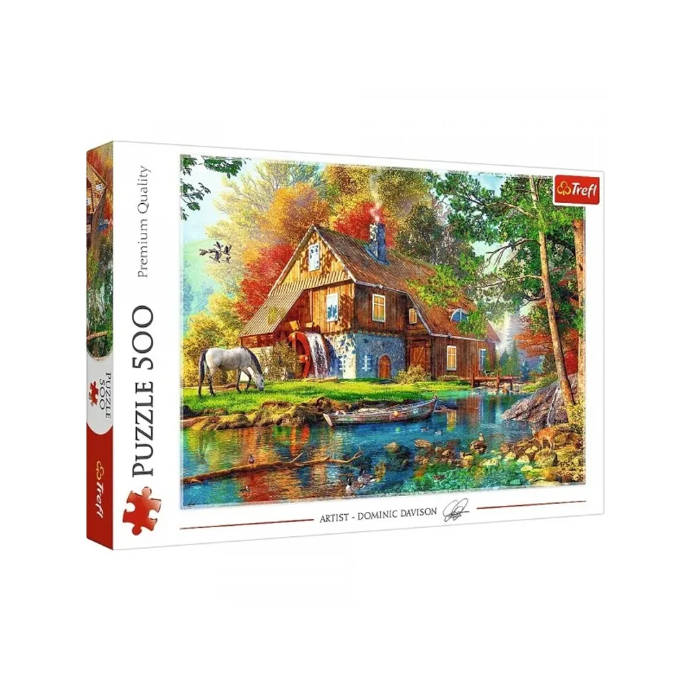 Puslespil Cottage by the river 500 brikker