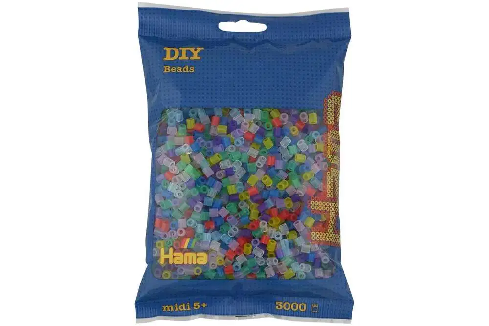 Hama Midi Perler - 3.000 Stk. - Transparent Mix - 201-53