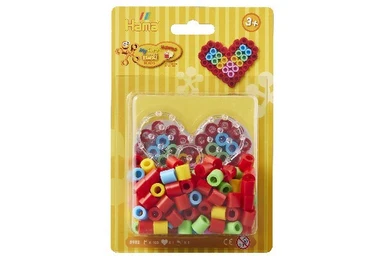 Hama maxi perler & plade hjerte i lille blister