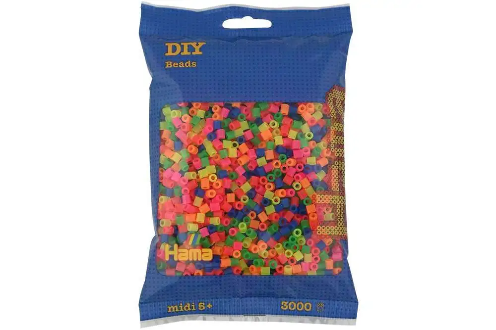 Hama Midi Perler - Neon Mix - 3.000 Stk. - 201-51