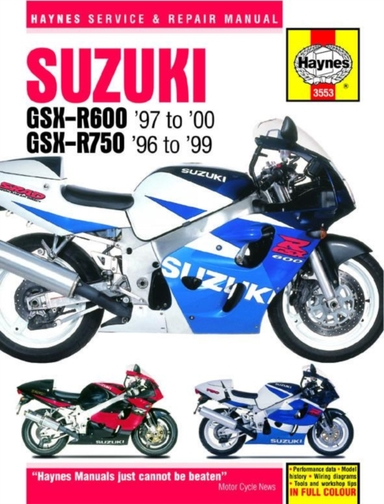 Suzuki Gsx-r600 & 750 (96 - 00) Haynes Repair Manual
