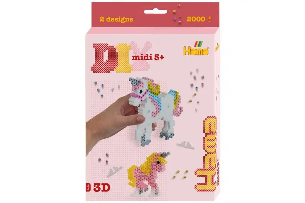 Hama midi ophængsæske enhjørninger 3D