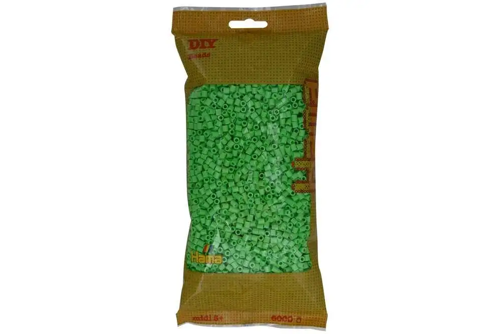 Hama midi perler 6000stk pastel grøn
