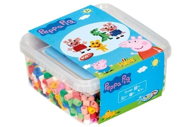 Hama Maxi Gurli Gris perler og stiftplade i bøtte