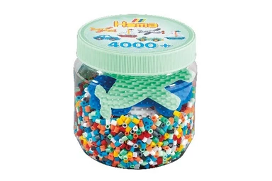 Hama midi perler 4000stk + 3 stiftplader ass