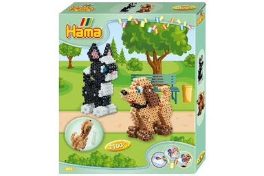 Hama midi gaveæske 3D hund og kat