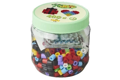Hama maxi perler 400 perler + 2 plader i grøn dåse