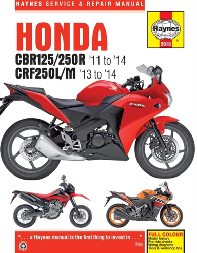 Honda CBR125R, CBR250R, CBR300$, CB300F & CRF250, '11 to '18