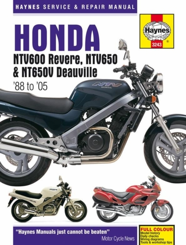 Honda NTV600 Revere, NTV650 & NTV650V Deauville '88 to '05