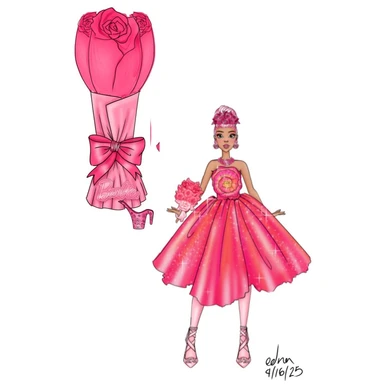 Barbie Flower Reveal rød rose