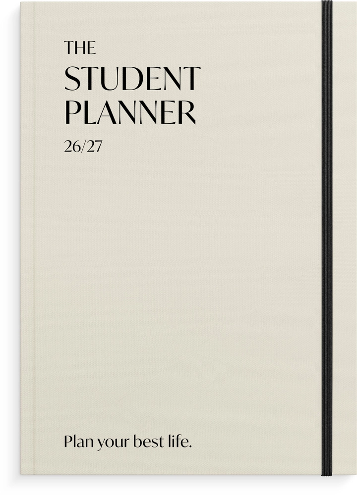 Studiekalender 26/27 MAYLAND A5 Uge Højformat Beige Engelsk
