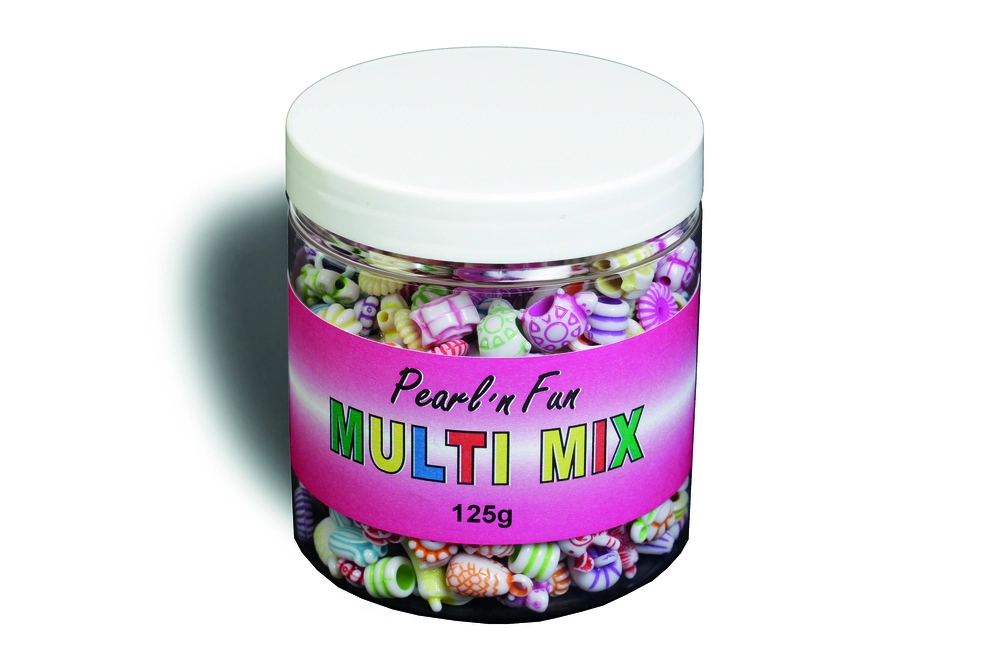 Pearl 'n Fun Multi Mix Perler 125g - Multifarvet