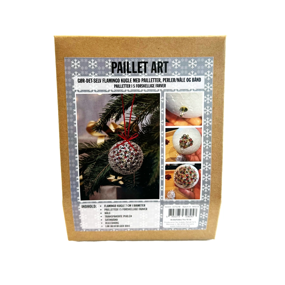 Paillet art kugle 7 cm