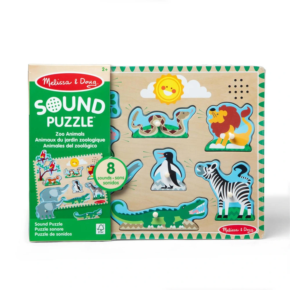 Melissa & Doug Puslespil med lyd, dyr fra zoologisk have