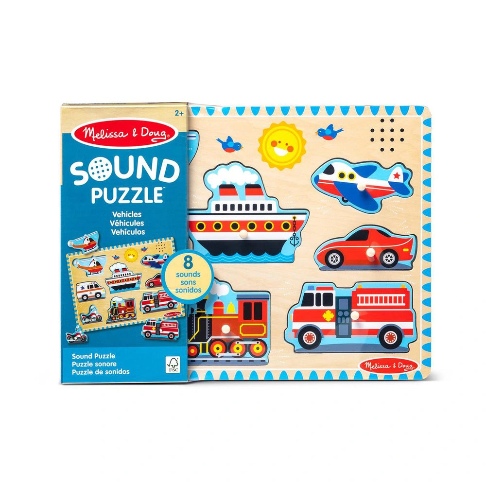 Melissa & Doug Puslespil med lyd, køretøjer