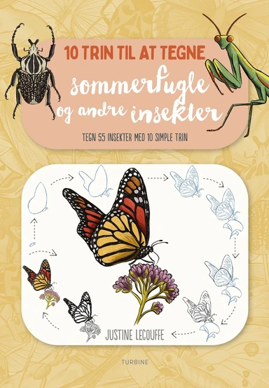 10 trin til at tegne sommerfugle og andre insekter