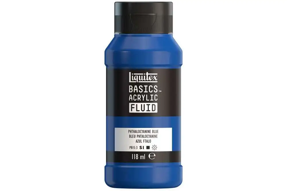Basics fluid 118ml phthalocyanine blue row 316 billede