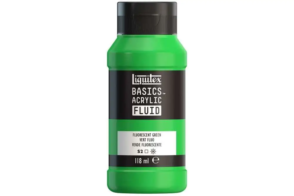 Basics fluid 118ml fluorescent green row 985 billede