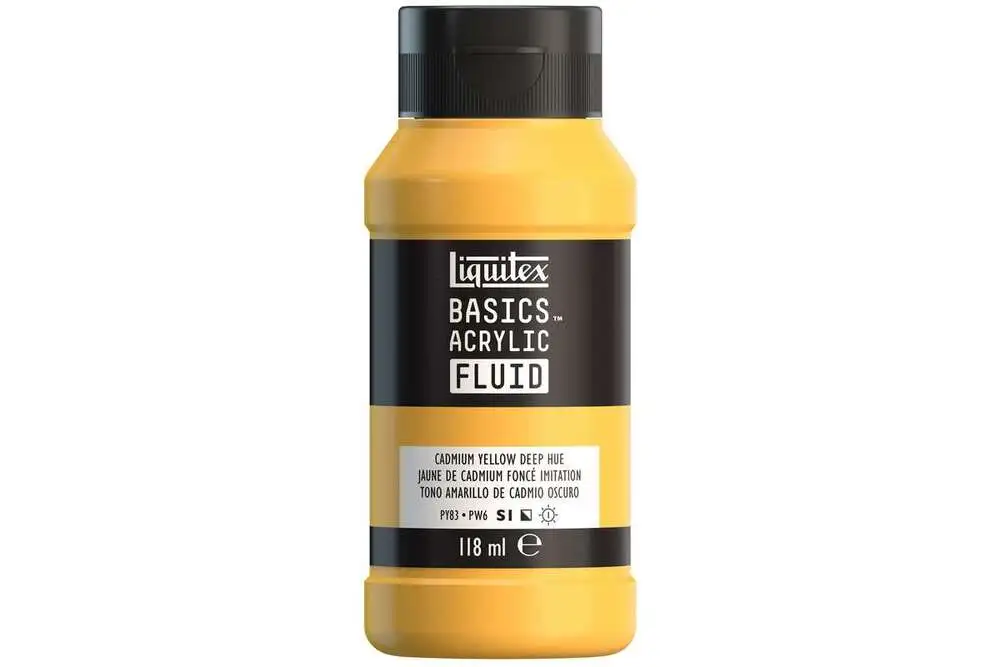 Basics fluid 118ml cadmium yellow deep hue row 163