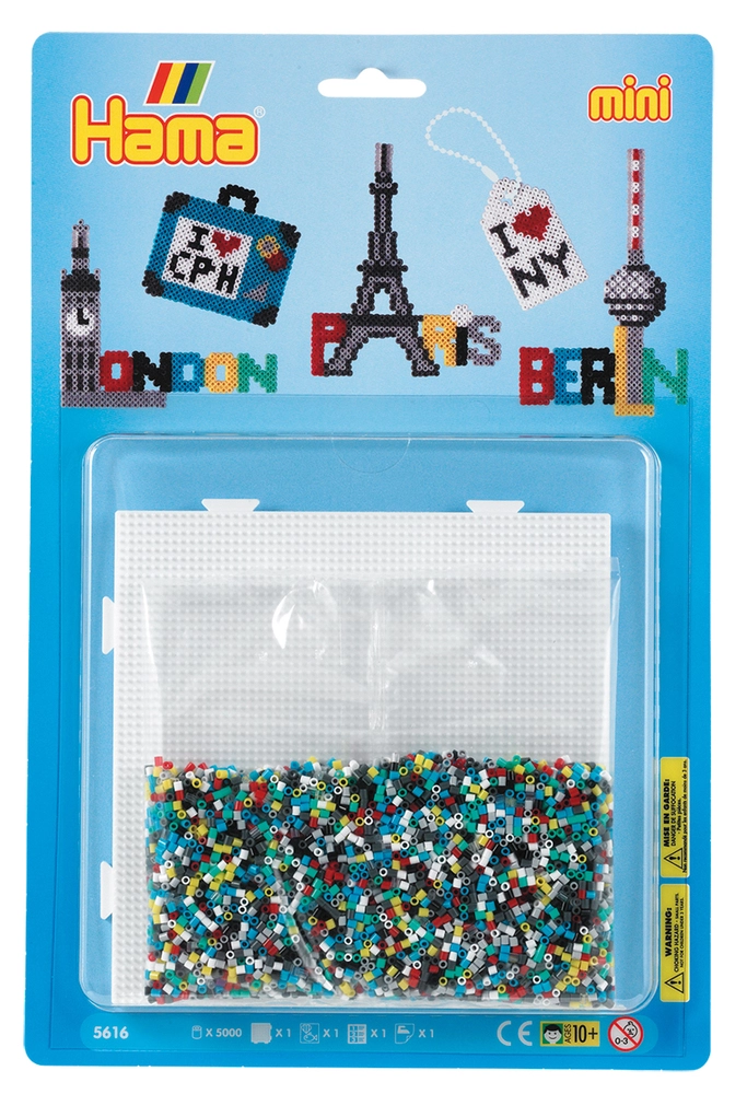 Hama Mini Perler - Rejser Perlesæt - 5.000 Perler - 5616