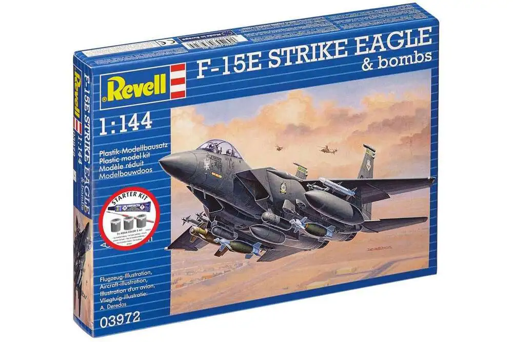 Starter Kit F-15E Strike Eagle & bombs 1:144 billede