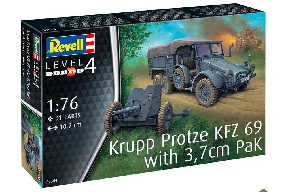 Krupp Protze KFZ 69 with 3,7cm Pak 1:76 billede