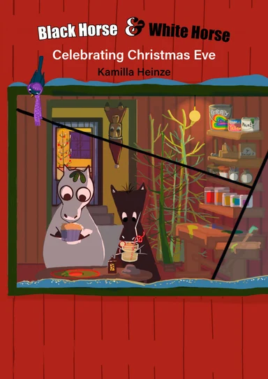 Black Horse & White Horse Celebrating Christmas Eve