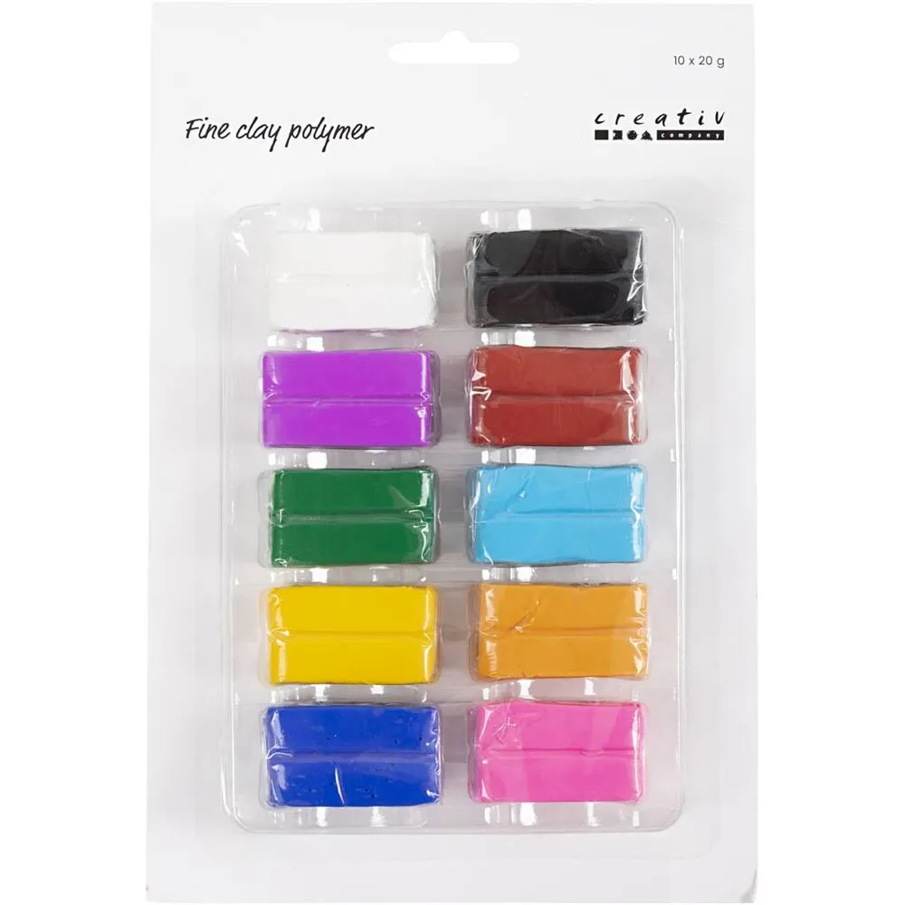 Fine Clay Polymer colorful 10x20 g billede