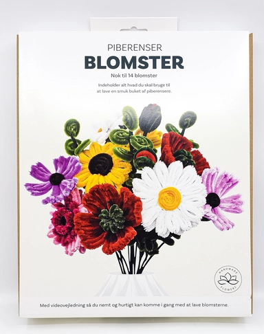 Piberenser blomster Sommerbuket 15 stk 6 ass blomster