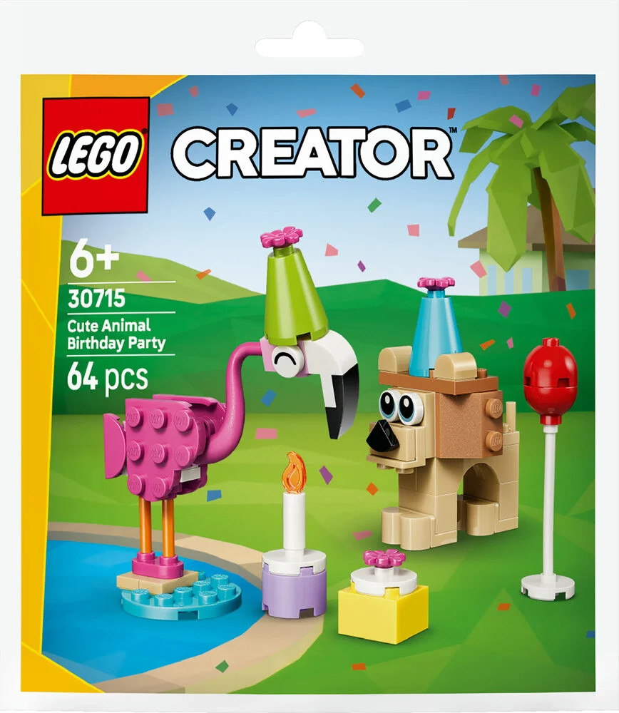 LEGO ® Creator - Søde Dyr Til Fødselsdagsfest 30715 - 64 Dele