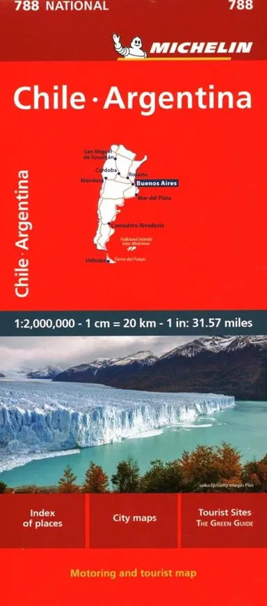 Chile Argentina, Michelin National Map 788