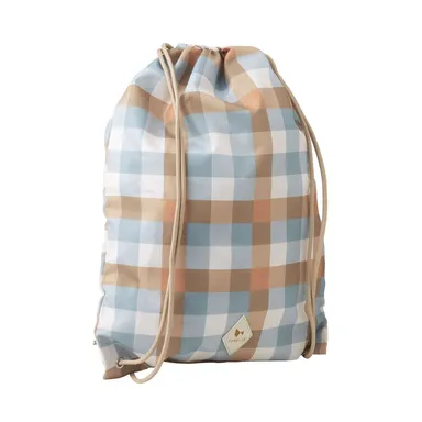String Bag - Cottage Blue - Checks