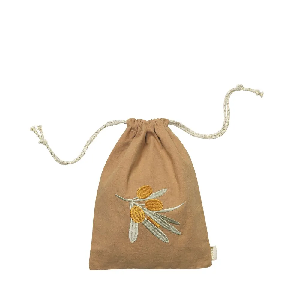 Gift Bag - Buckthorn embroidery - Caramel