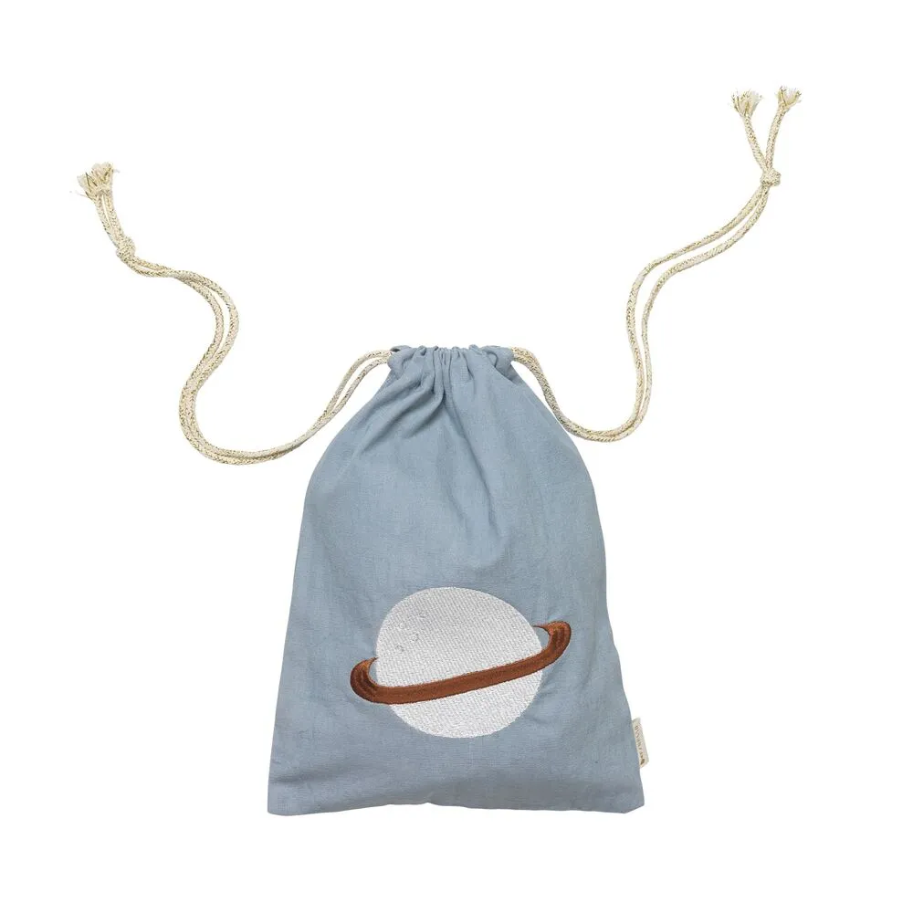 Gift Bag - Planet embroidery - Cottage Blue