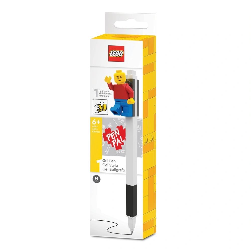 Euromic LEGO Stationery Gel pen 1 pc. BLACK packed in colour box with mini figurine