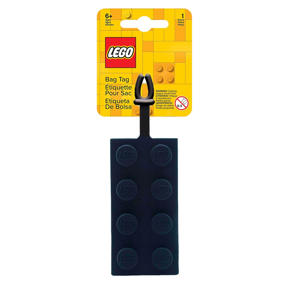 LEGO taskemærke, sort klods