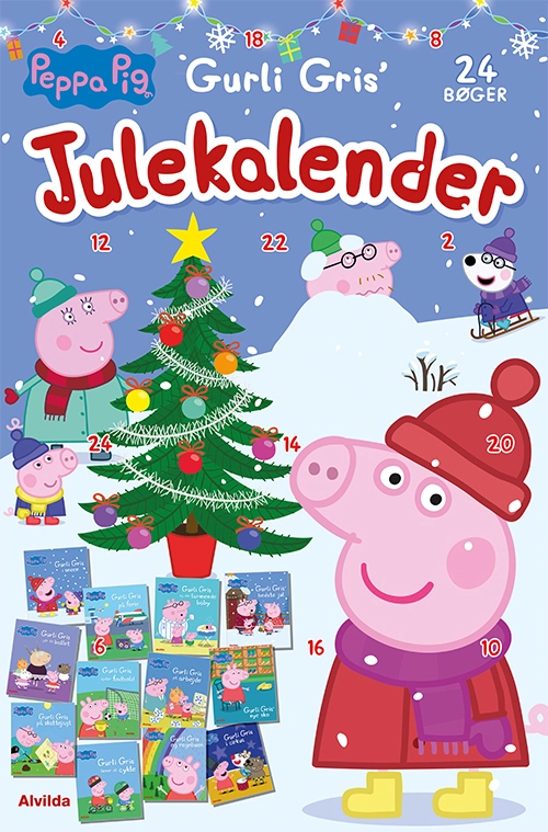 D1 Peppa Pig - Gurli Gris' julekalender - med 24 billedbøger