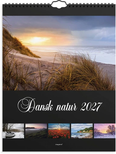 Mayland VÆGKALENDER 2027 DANSK NATUR. 29,5 X 39 CM
