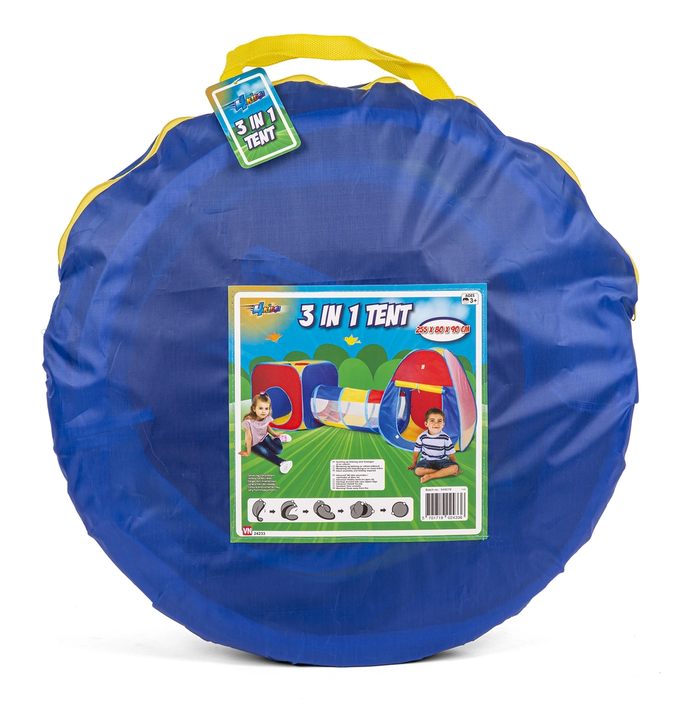 4-Kids, 3 i 1 telt med tunnel