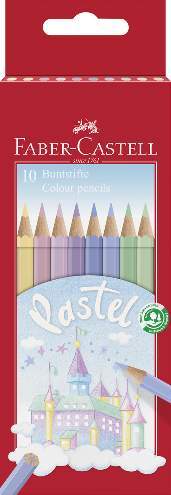 Farveblyant Faber Castel Pastel 10 Ass Slot