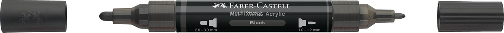 Multimarker Akryl Faber Castell SP 199 Black m. 2 spids