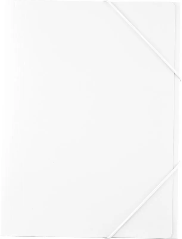 D2 Elastikmappe karton hvid A4